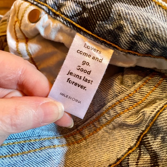 PacSun High Rise Straight Jean with butterflies raw hem twee - Picture 9 of 15